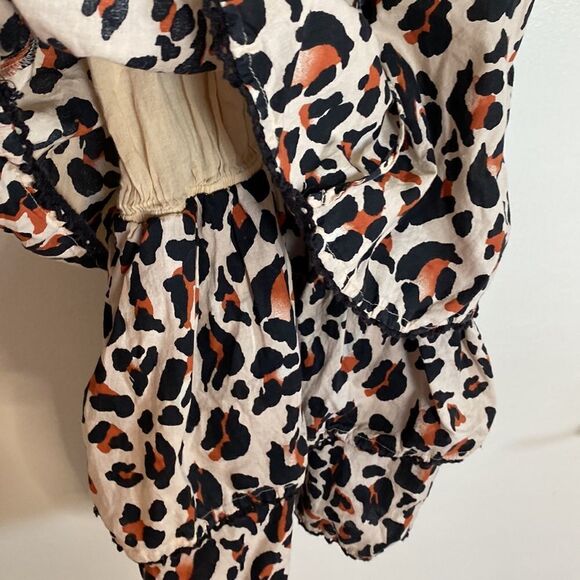 Urban outfitters cheetah print ruffle romper size SMALL - Picture 6 of 13